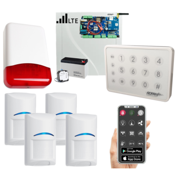 SYSTEM ALARMOWY ROPAM NeoLTE-IP-PS-SET 4x BOSCH TK-4W POWIADOMIENIE GSM